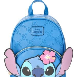Disney Stitch Floral Blue Backpack